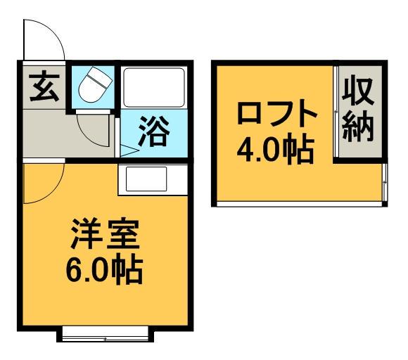 ハニーハウス(ワンルーム/3階)の間取り写真