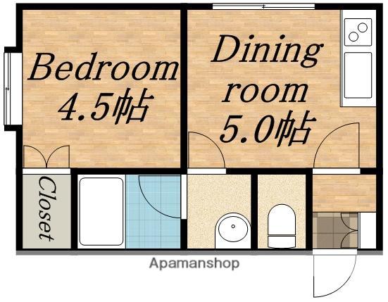 エミネンス美園114(1DK/3階)の間取り写真