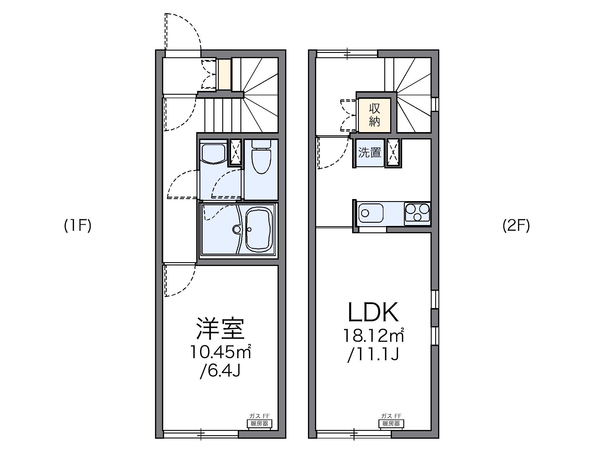 レオネクスト保水A(1LDK/1階)の間取り写真