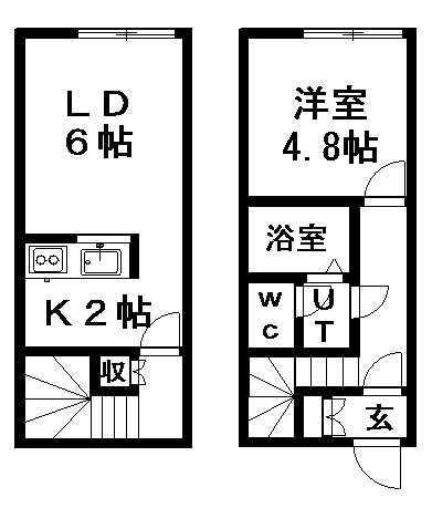 レオネクストヴィンデ(1LDK/1階)の間取り写真
