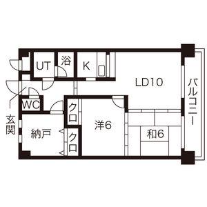 ロイヤルレインボー平岸B棟(3LDK/8階)の間取り写真