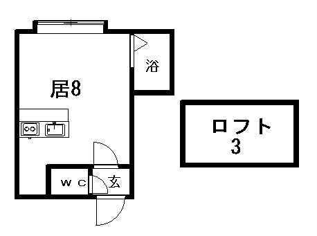 プレスティジャス美園(ワンルーム/1階)の間取り写真