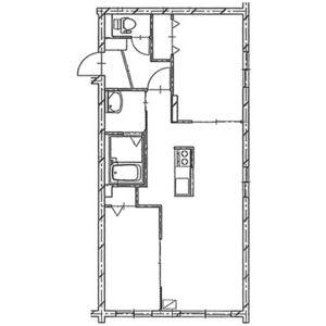 エクセル豊平(2LDK/3階)の間取り写真