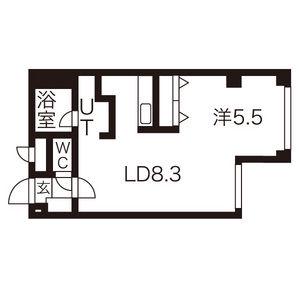 プリムラKⅠ(1DK/2階)の間取り写真