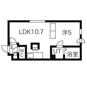 ノルドフューメ(1LDK/4階)の間取り写真