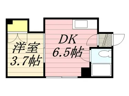 第5もりいマンション(1DK/3階)の間取り写真