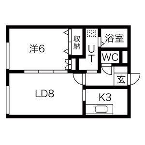 グランデュールII(1LDK/3階)の間取り写真