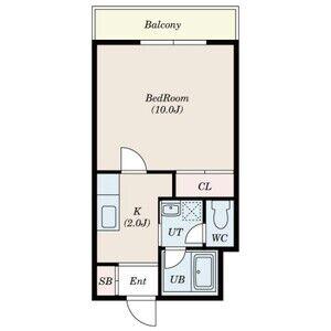アパートメントハウスキャロル(1K/3階)の間取り写真