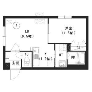 INFINITY東札幌Ⅰ(1LDK/2階)の間取り写真