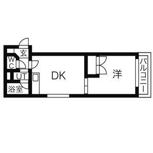 ハイツアゼリア(1LDK/3階)の間取り写真