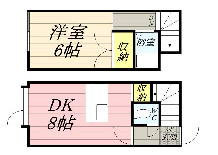 エリーカハイツ(1LDK/2階)の間取り写真