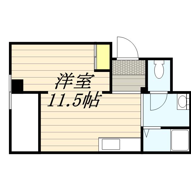 松本ビル(1DK/2階)の間取り写真