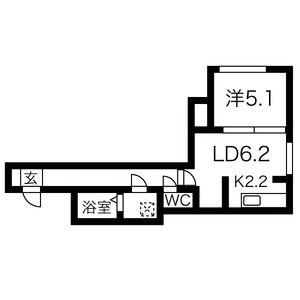 E-HORIZON美園Ⅱ(1LDK/1階)の間取り写真
