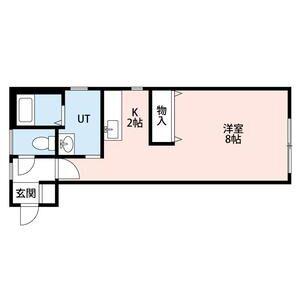 メープルハウス(1K/1階)の間取り写真