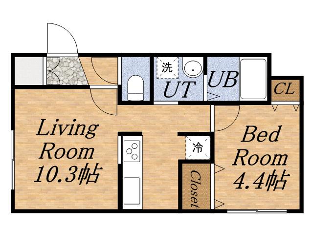 カーサ・ドマーニ(1LDK/4階)の間取り写真