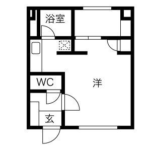 セトル豊平3・1(1LDK/1階)の間取り写真