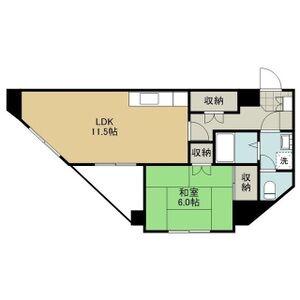 コーポエクセルショール(1LDK/5階)の間取り写真