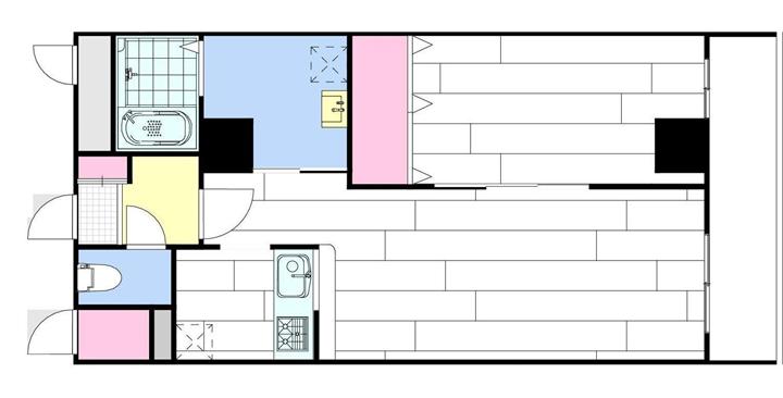 エステラ東札幌(1LDK/8階)の間取り写真