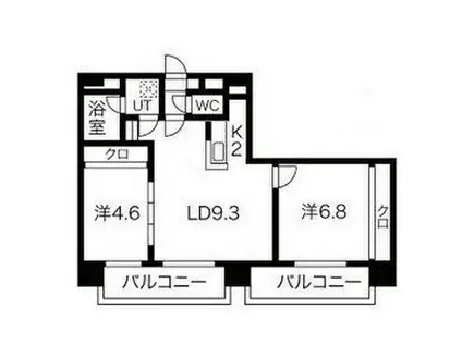 MARUKOH MS NO.2(2LDK/10階)の間取り写真