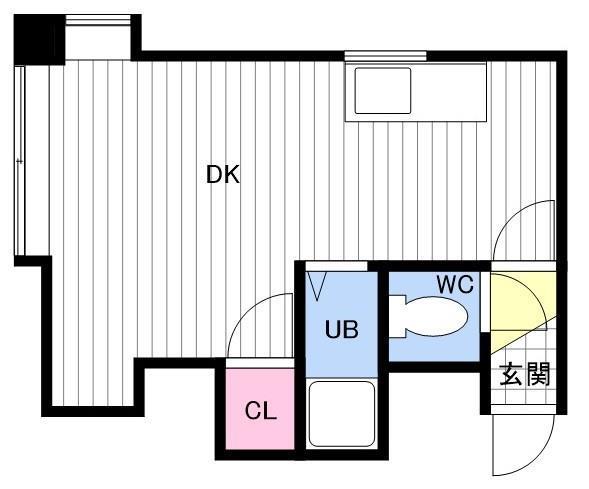 コスモ菊水(ワンルーム/2階)の間取り写真
