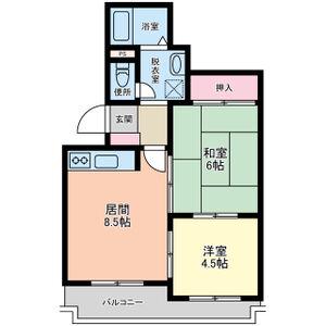 シティコープ平岸(2DK/4階)の間取り写真