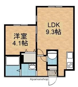 LIEN F・VILLAGE(1LDK/2階)の間取り写真