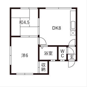 コーポ扇原(2LDK/2階)の間取り写真