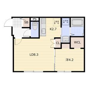 NOBLE VISTA ENI (1LDK/2階)の間取り写真