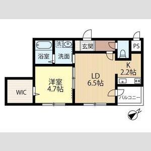 AIDA IZARI (1LDK/3階)の間取り写真