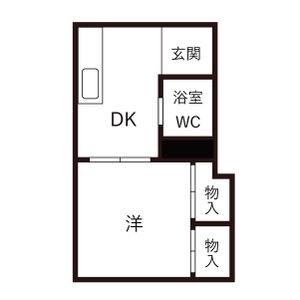 エイトハイツ(1DK/3階)の間取り写真