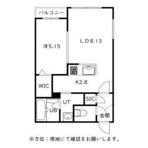 菊水5-2MS B棟(1LDK/2階)の間取り写真