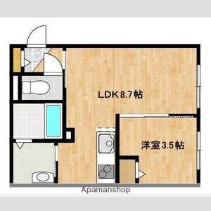 KENT COLLECTION野幌駅前(1LDK/1階)の間取り写真