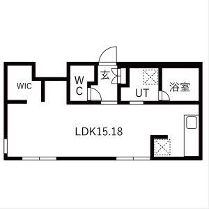 ピオネロ恵庭Ⅲ(1LDK/1階)の間取り写真