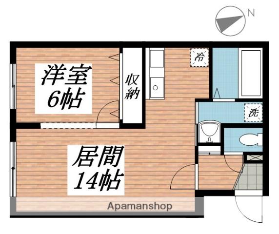 PERFECT PARTNER RESIDENCE A棟(1LDK/1階)の間取り写真