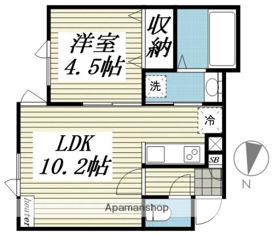 アクリス (1LDK/1階)の間取り写真