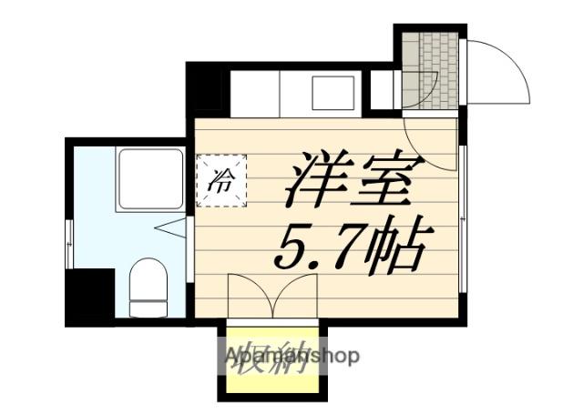 コーポみすず(ワンルーム/1階)の間取り写真