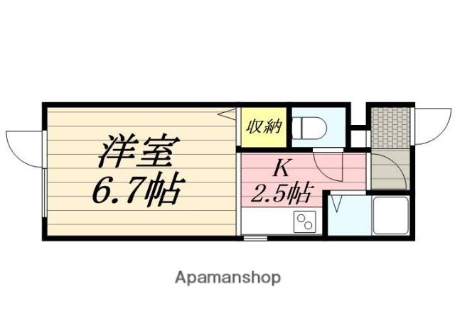 東札幌スカイハイツ(1K/3階)の間取り写真