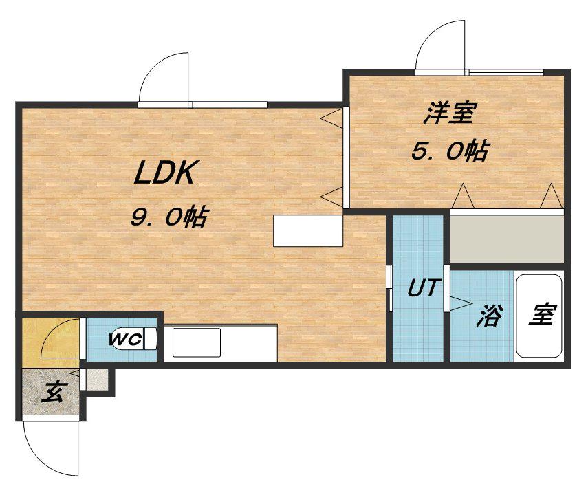 プリムラMⅠ(1LDK/3階)の間取り写真