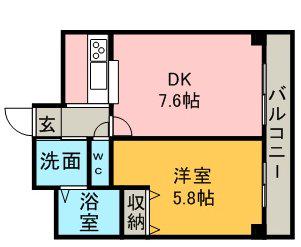 INOVE札幌清田旧ドマーニプレイス(1DK/3階)の間取り写真