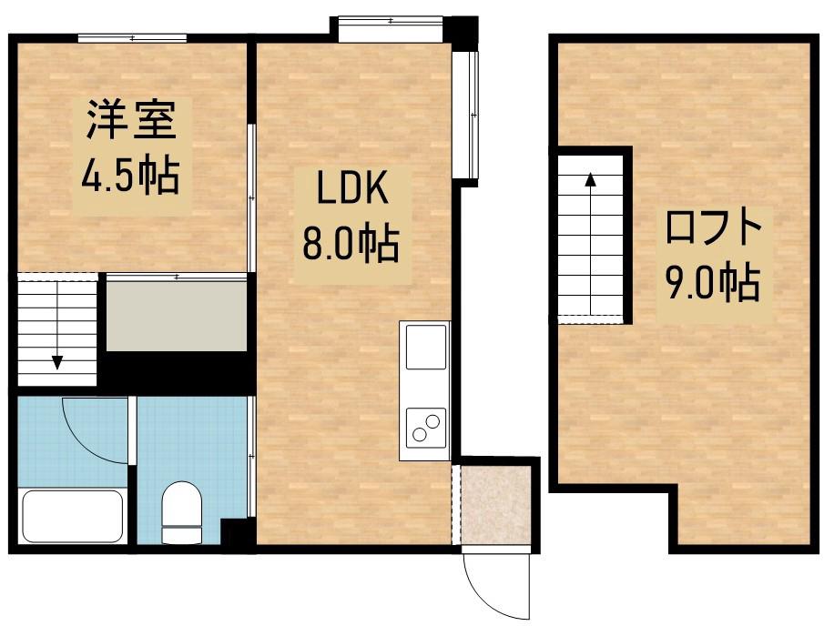 アーバンハウス里塚(1LDK/3階)の間取り写真