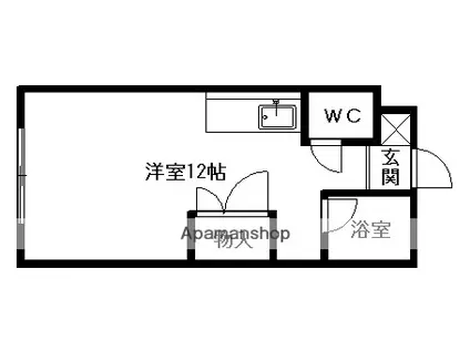 スモット清田Ⅱ(ワンルーム/1階)の間取り写真
