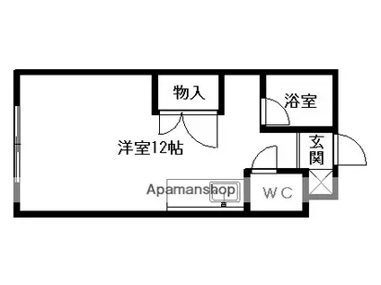 スモット清田Ⅱ(ワンルーム/4階)の間取り写真