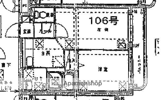 栄通銀座パレス(1LDK/3階)の間取り写真