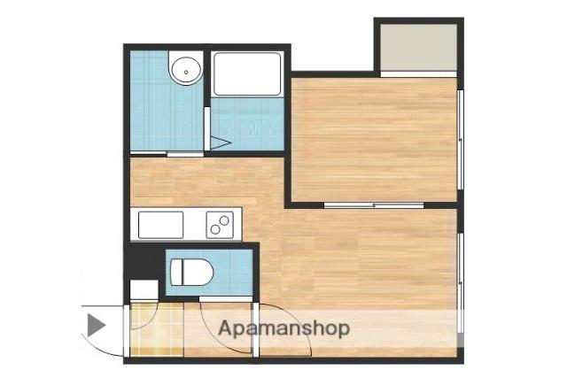 カラバオ白石(1DK/2階)の間取り写真