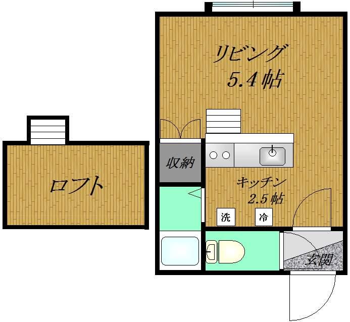 シャンドール札幌(1DK/1階)の間取り写真