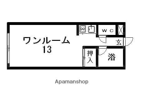 スモット清田Ⅰ(ワンルーム/4階)の間取り写真