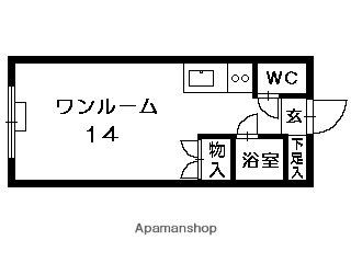 スモット清田Ⅰ(ワンルーム/2階)の間取り写真
