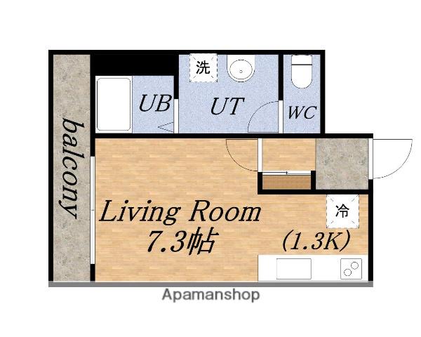 CASA国際大前(1K/4階)の間取り写真