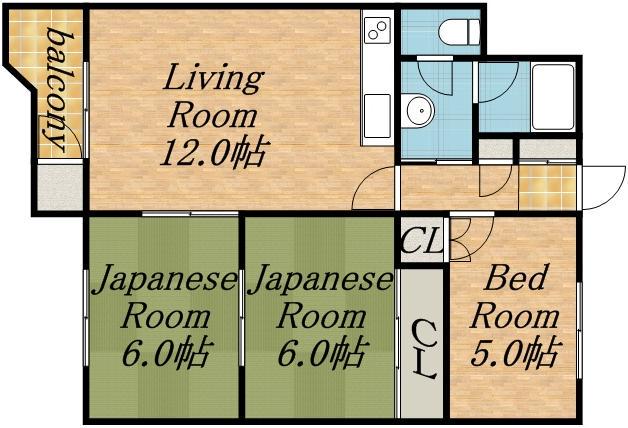 セシボン中の島(3LDK/5階)の間取り写真