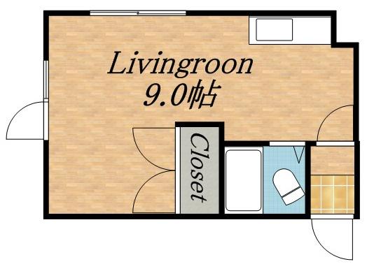 グラムール南平岸(ワンルーム/4階)の間取り写真